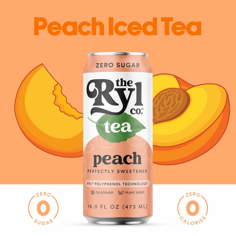 The Ryl Peach Iced Tea 16oz Can