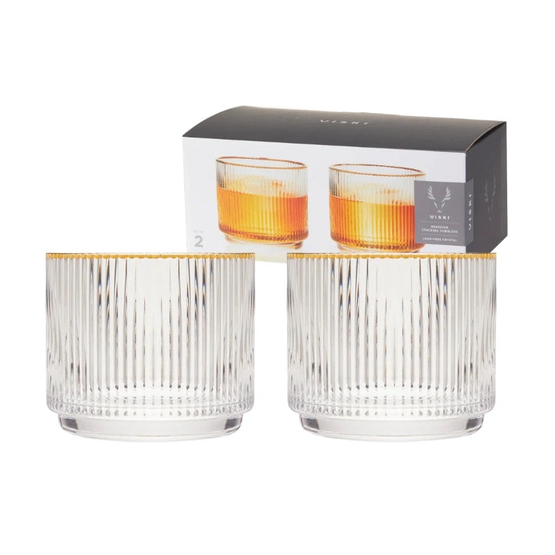 Meridian Crystal Lowball Tumblers by Viski