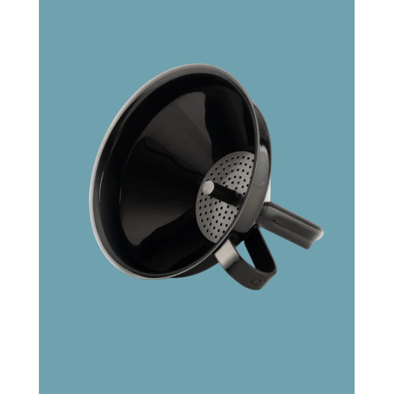BULL IN CHINA FUNNEL W/ STRAINER BLACK GUNMETAL