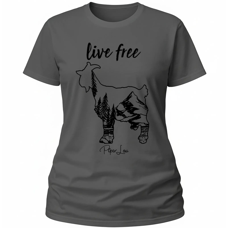 Live Free Goat - Classic Tee White