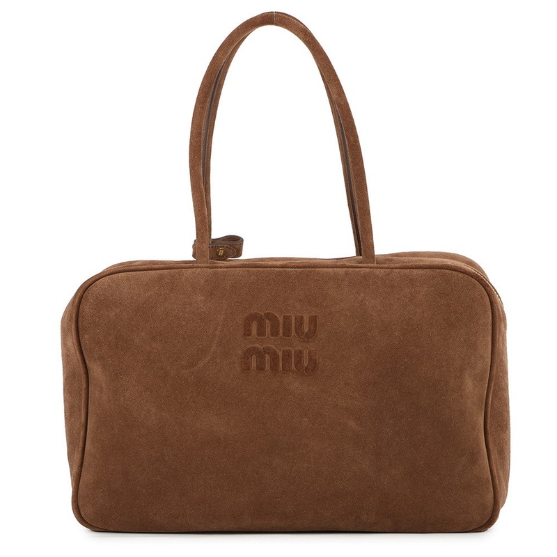 MIUMIU Bow Bag Cocoa Brown5BB117 suede Size 34