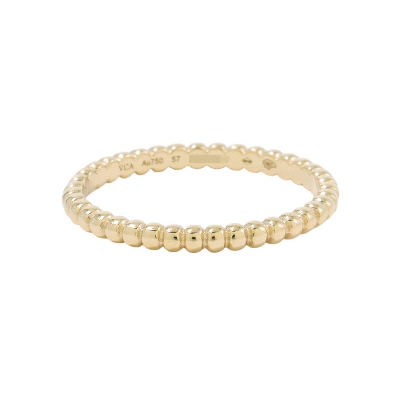 Van Cleef & Arpels Perle GoldPearl Ring Size Small/57/#17VCARPJMG57/VCARPJMG00 18K Yellow Gold