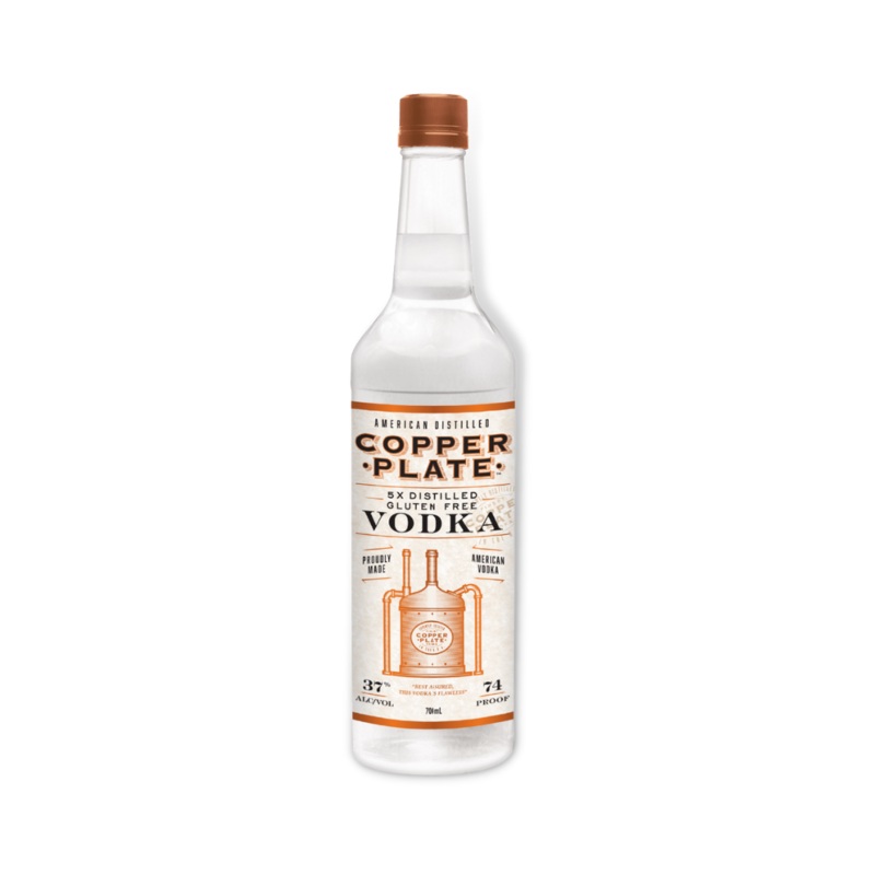 Copper Plate Vodka 700ml (ABV 37%)