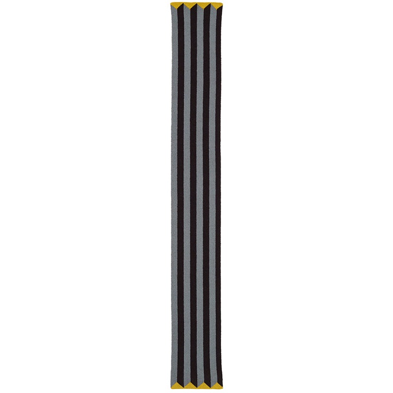 Small Vertical Stripe Scarf Black & purslane Small-Vertical-Stripe-Scarf-Black-purslane