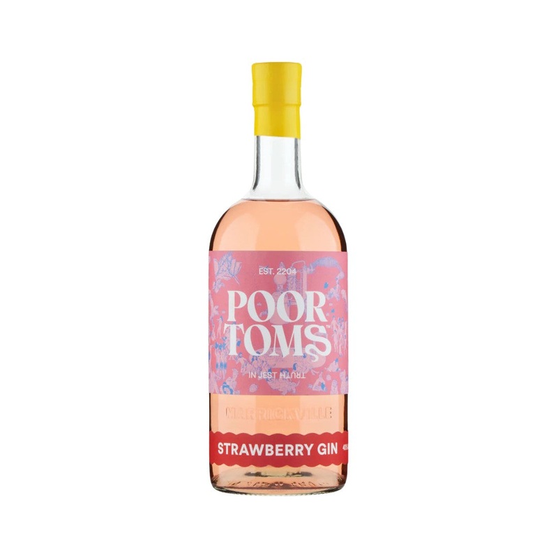 Poor Toms Strawberry Gin 700ml (ABV 40%)