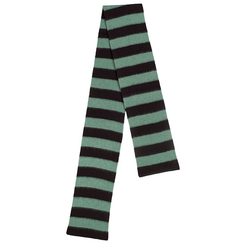 Brushed Stripe Scarf Black & Strath Brushed Stripe Scarf Black & Strath