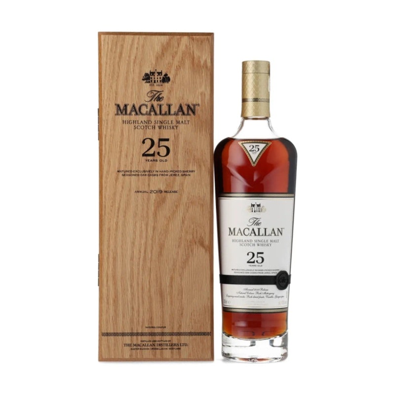 2019 Macallan Sherry Oak 25 Year Old Single Malt Scotch Whisky 750ml