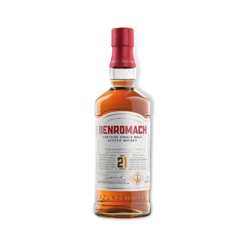 Benromach 21YO Speyside Single Malt Scotch Whisky 700ml (ABV 43%)