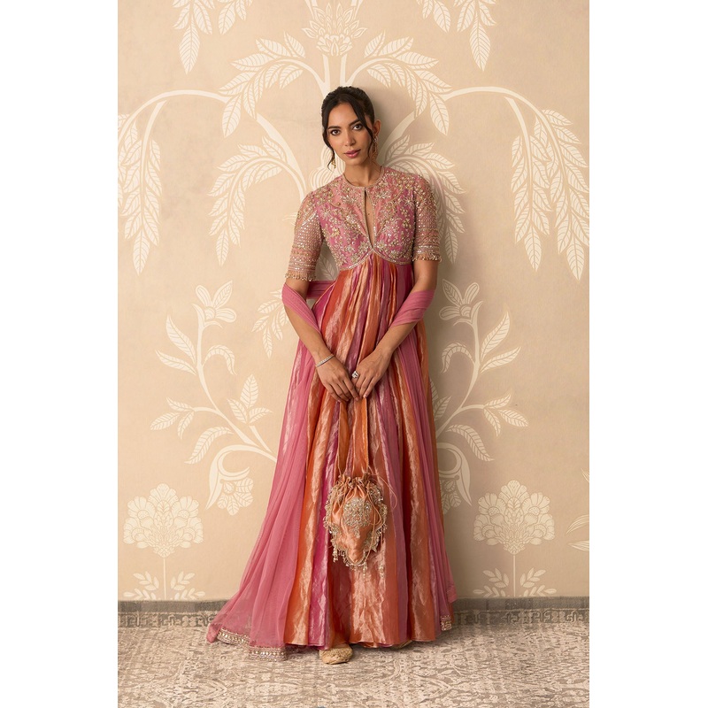 Ranjhna Anarkali Set FUCHSIA / ORANGE