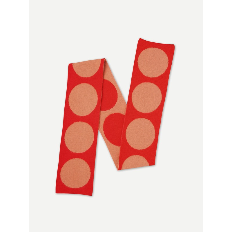 BRUSHED SPOT SCARF POPPY & PLASTER BRUSHED SPOT SCARF POPPY & PLASTER