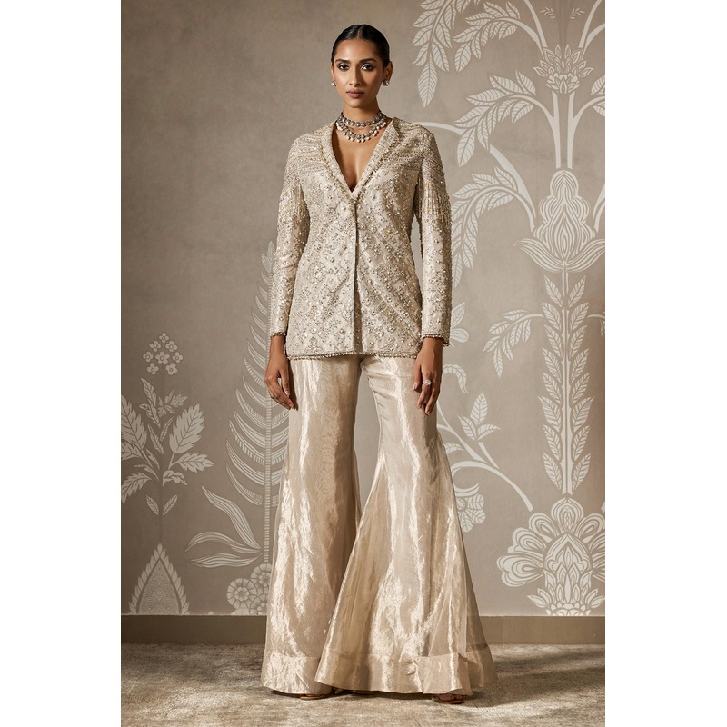 Aarohi Jacket Set Water Gold