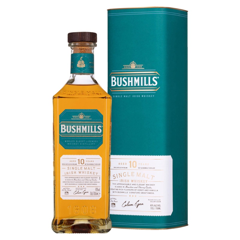 Bushmills 10 Year Old Single Malt Irish Whiskey 700mL