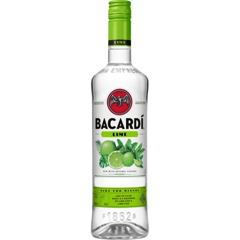 Bacardi Lime Flavored Rum 70 1L