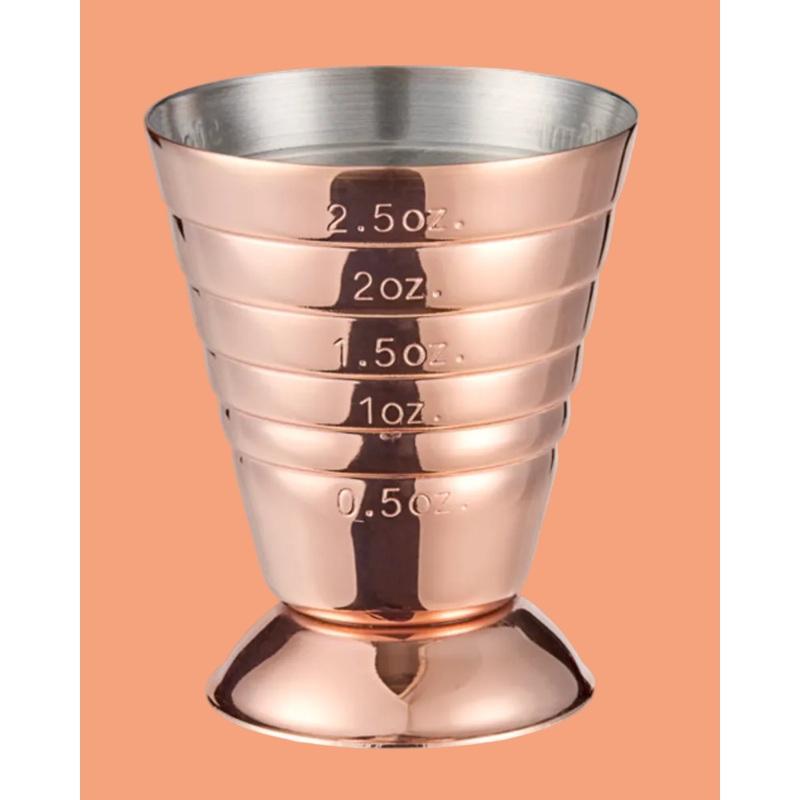 BARFLY COPPER PLATED MEASURING JIGGER
