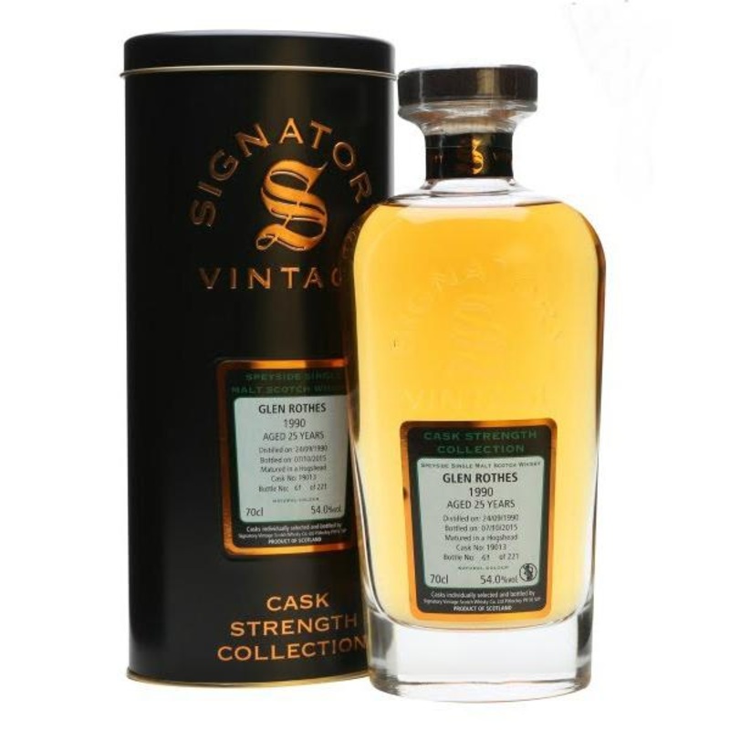 Glen Rothes 20 yrs Speyside Cask Strength Signatory Single Malt Scotch Whisky