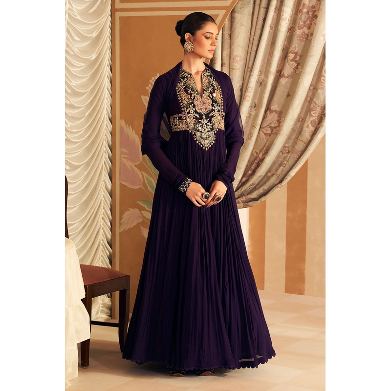 Banafsha Anarkali set PURPLE