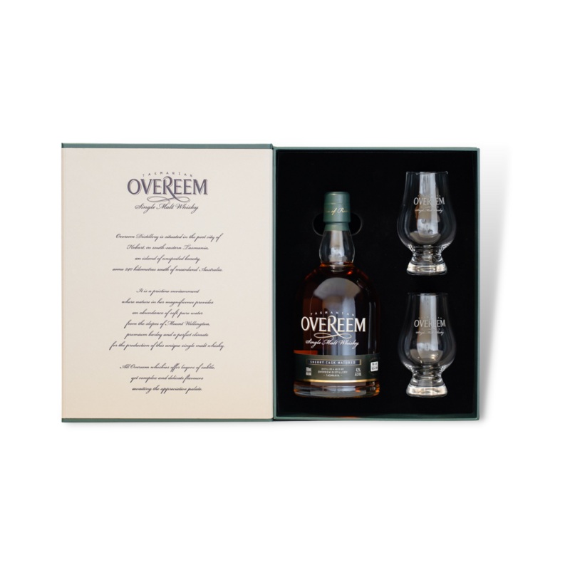 Overeem Port Cask Strength Tasmanian Single Malt Whisky 700ml Gift Box Set (ABV 60%)