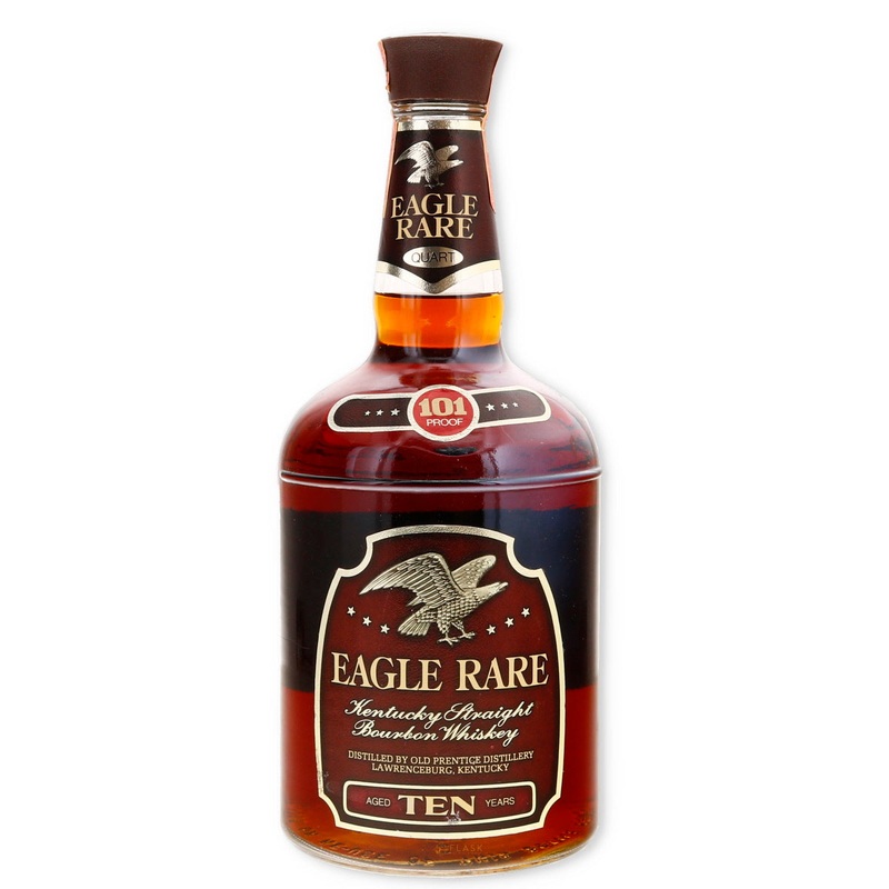 Eagle Rare 10 Year Old 1978 Old Prentice, Lawrenceburg 10 Year Old 101 Proof Full Quart