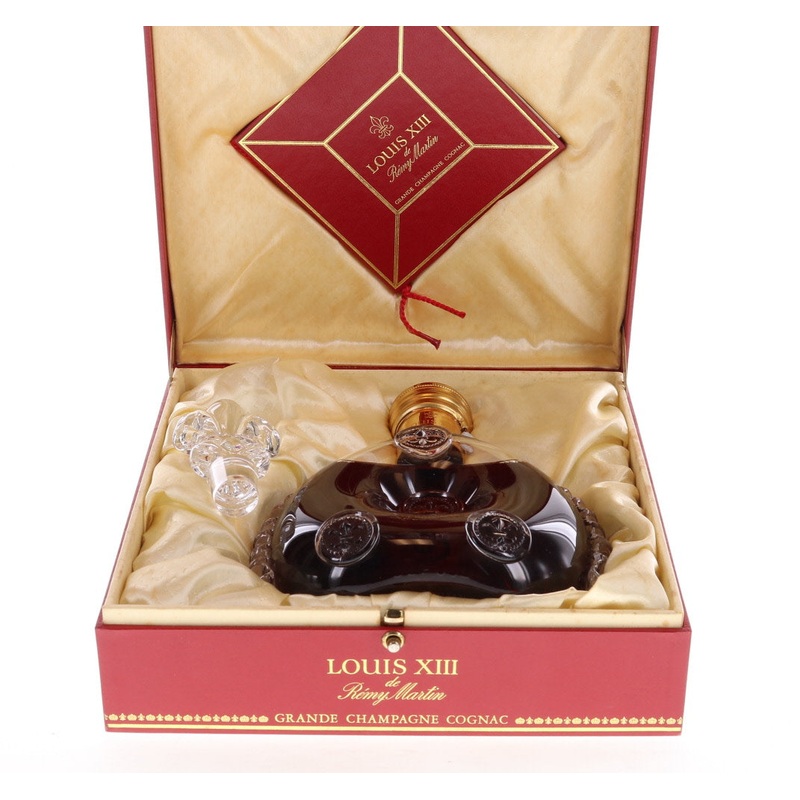 Louis XIII Cognac Baccarat Red & Gold Box 1980s