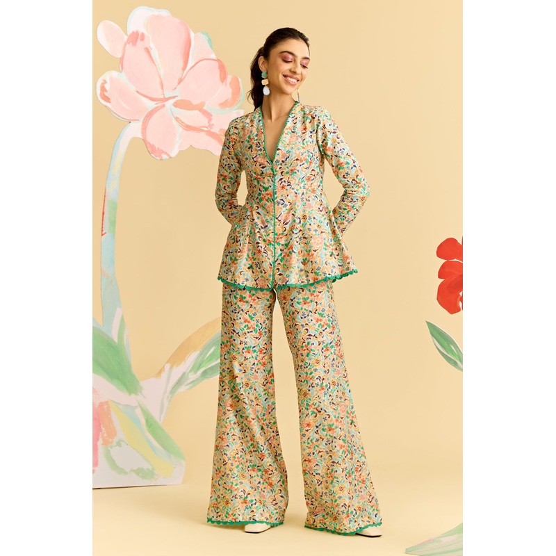 Ikkat Printed Peplum Set