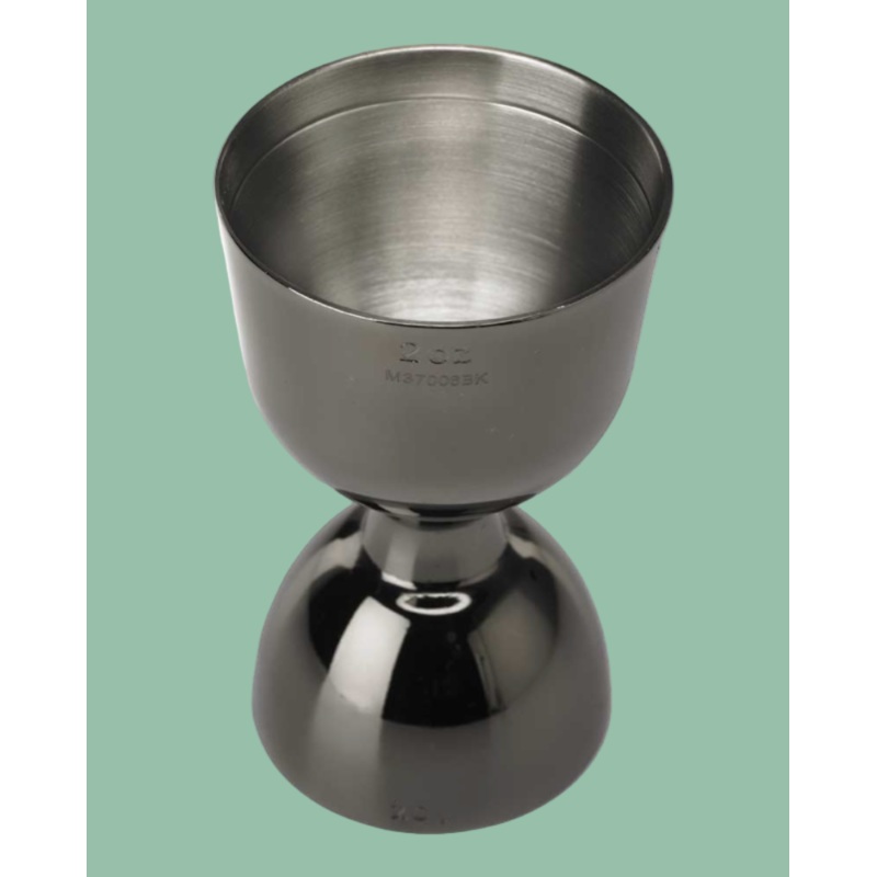 BARFLY 1 X 2 OZ. HEAVY DUTY STRAIGHT RIM BELL JIGGER - BLACK