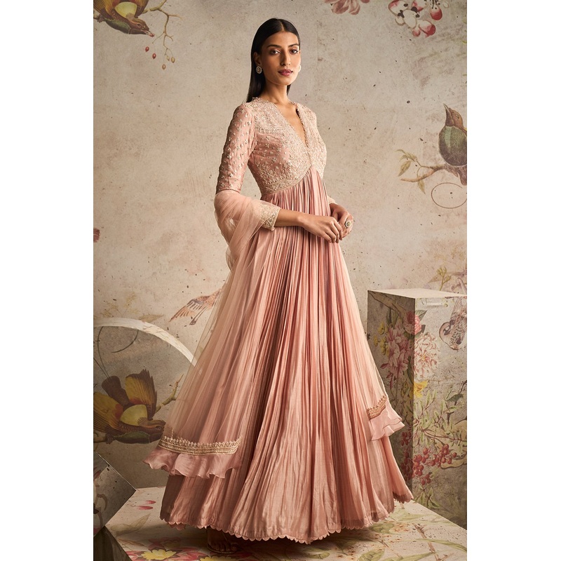 SWAY ANARKALI SET Dusky Pink