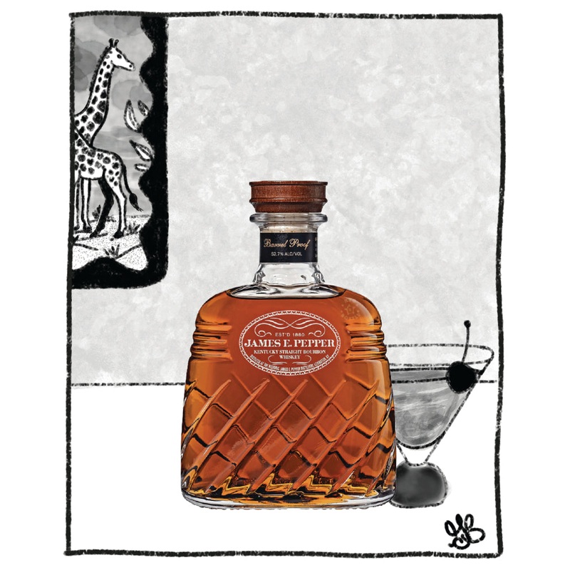 JAMES E PEPPER BARREL PROOF BOURBON 750ML 54.6% ABV