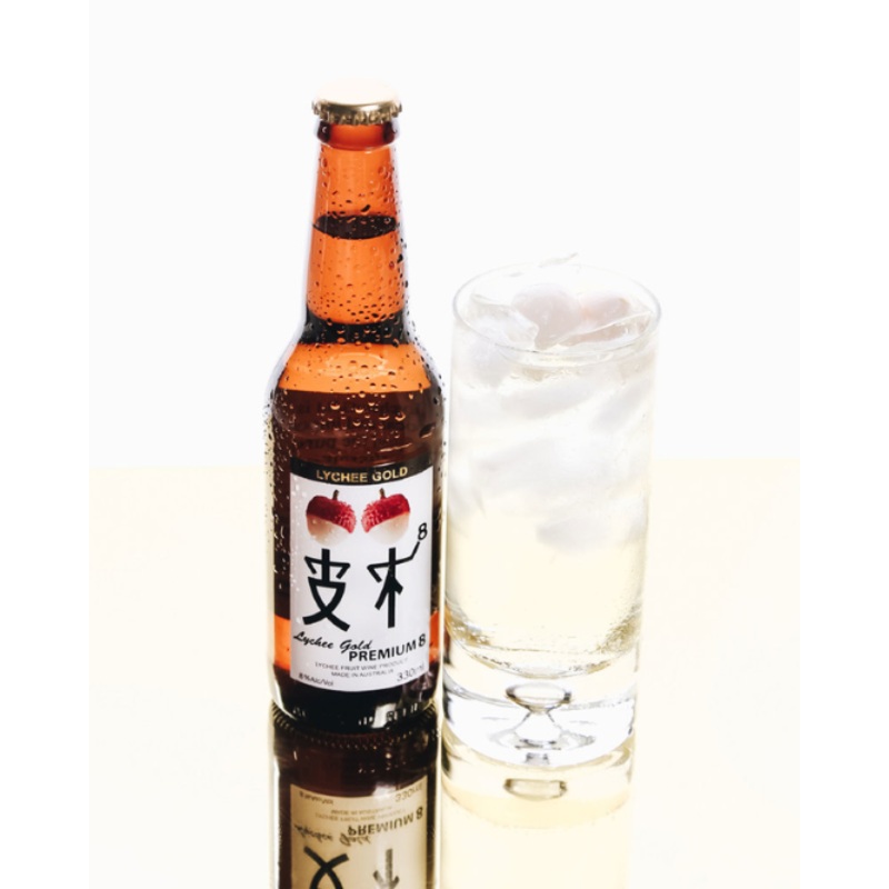 Lychee Gold Cider Premium 8% 330ml x 24pk