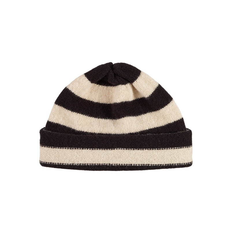 Stripe Hat Black & Oatmeal Stripe Hat Black & Oatmeal