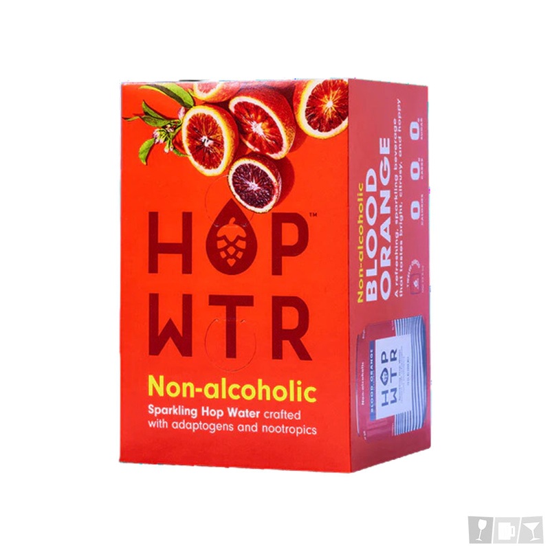 HOP WTR Blood Orange Sparkling Hop Water 12oz 4 Pack Cans