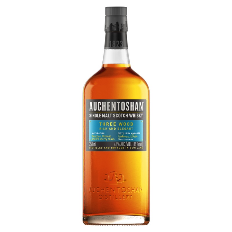 Auchentoshan Single Malt Scotch Three Wood 86 750Ml Whiskey