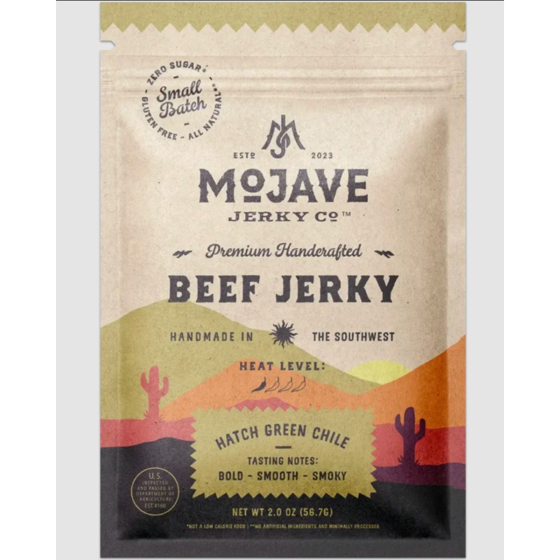 MOJAVE HATCH GREEN CHILE BEEF JERKY