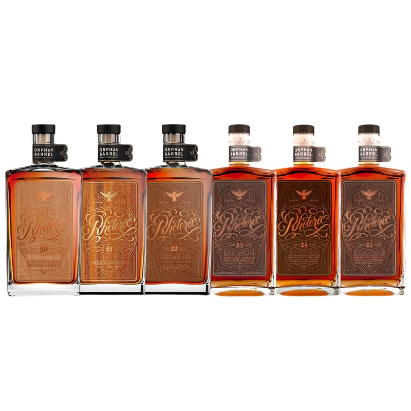 Orphan Barrel Rhetoric 20, 21, 22, 23, 24 & 25 Year Old Kentucky Straight Bourbon Whiskey Bundle 750ml