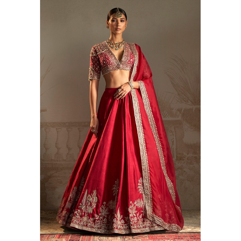 Moga Lehenga Set-RTS RED
