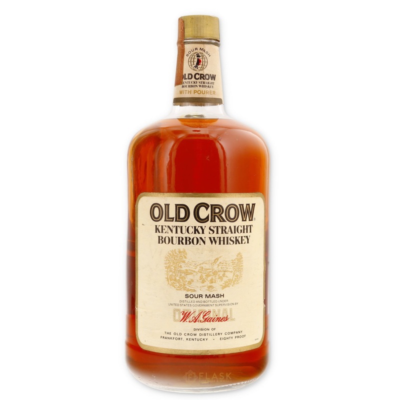 Old Crow Kentucky Straight Bourbon Vintage 1970s MAGNUM