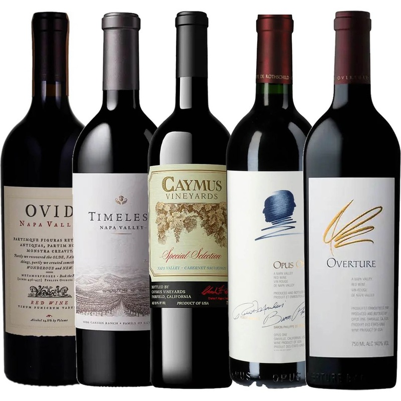 Ovid, Timeless, Caymus Special Select, Opus One, & Overture Value Bundle 750 mL