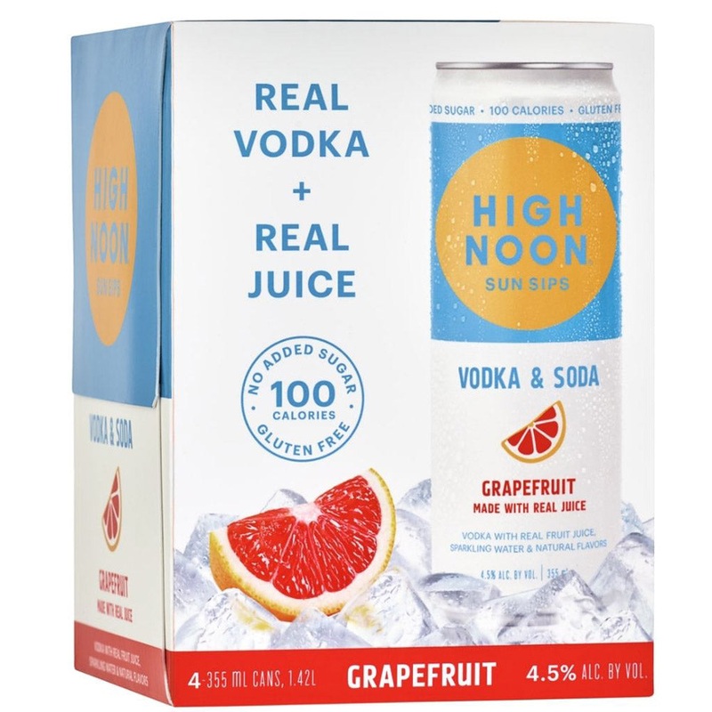 High Noon Hard Seltzer Grapefruit 4pk Cans (355ml)