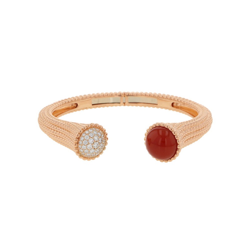 Van Cleef & Arpels Perle Couleur Bracelet Medium Model Size MVCARP27400 18K Pink Gold