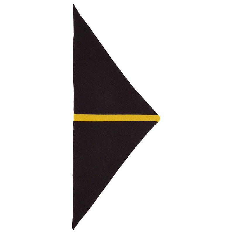 Single Stripe Triangle Neckerchief Black & Turmeric Single Stripe Triangle Neckerchief Black & Turmeric