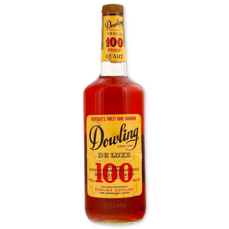 JTS Brown Distillery Dowling Deluxe Bottled in Bond Bourbon 1968 Full Quart