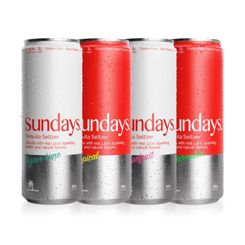 Ls Sundays Tequila Seltzer Variety 8-Pack