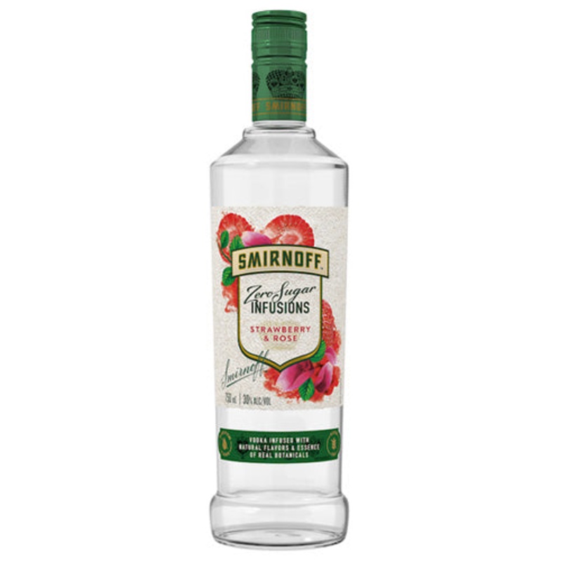 Smirnoff Zero Sugar Infusions Strawberry & Rose Vodka