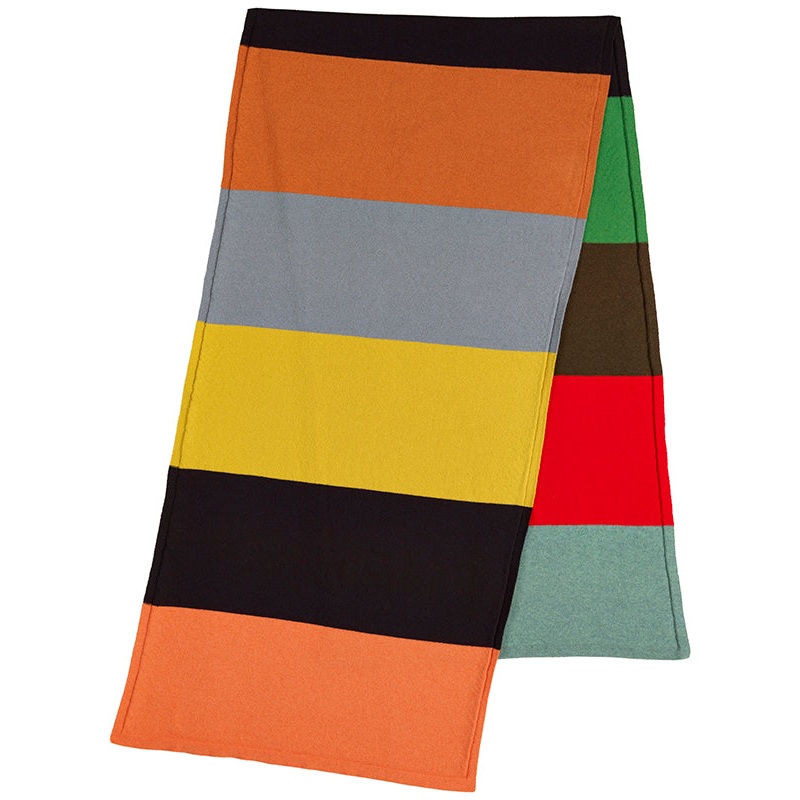 Fine Colour Block Wide Scarf Multicolour Fine Colour Block Wide Scarf Multicolour