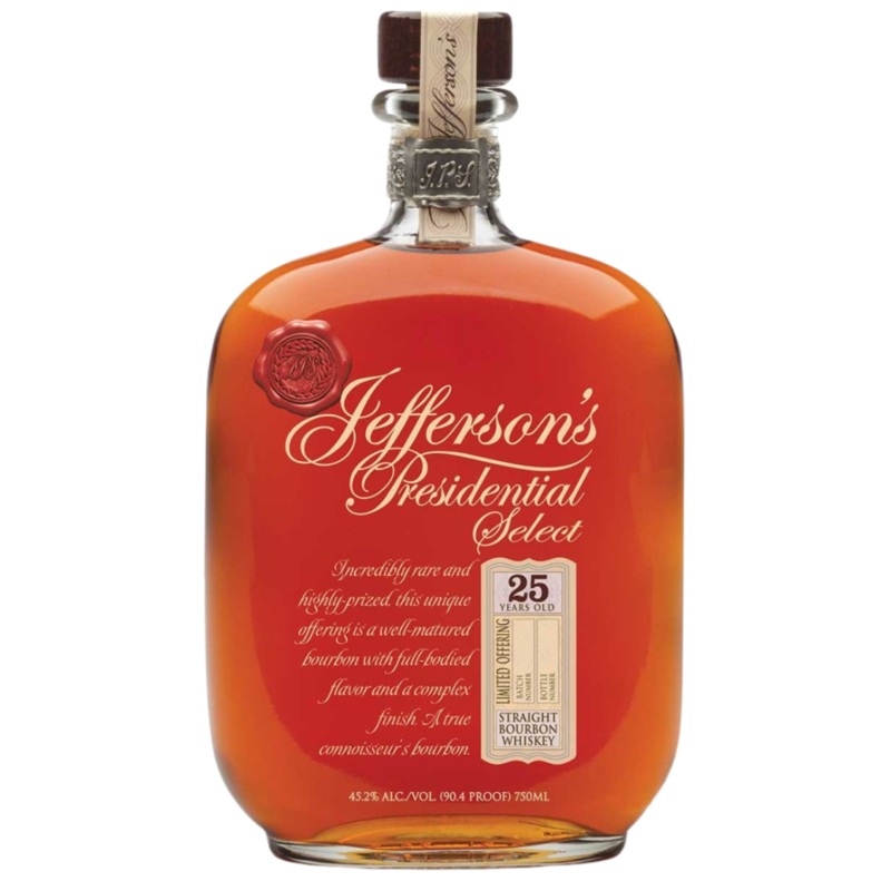 Jefferson's Presidential Select 25 Year Old Straight Bourbon Whiskey 750ml