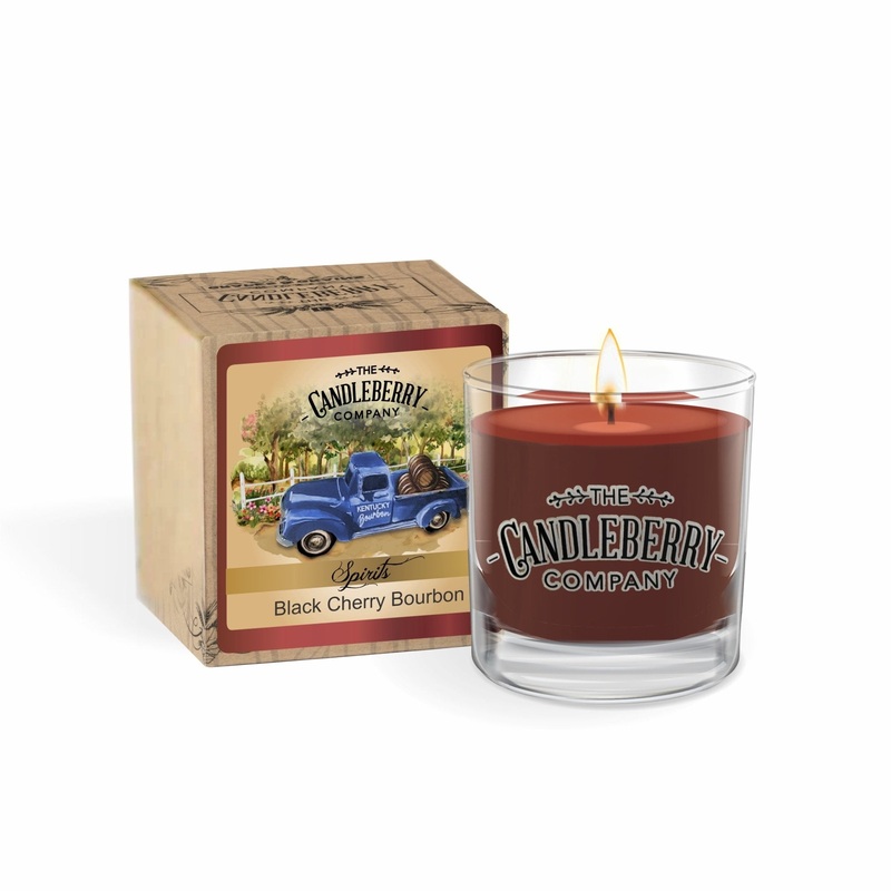 SPIRITS - Black Cherry Bourbon, Rocks Glass Candle (Collective)