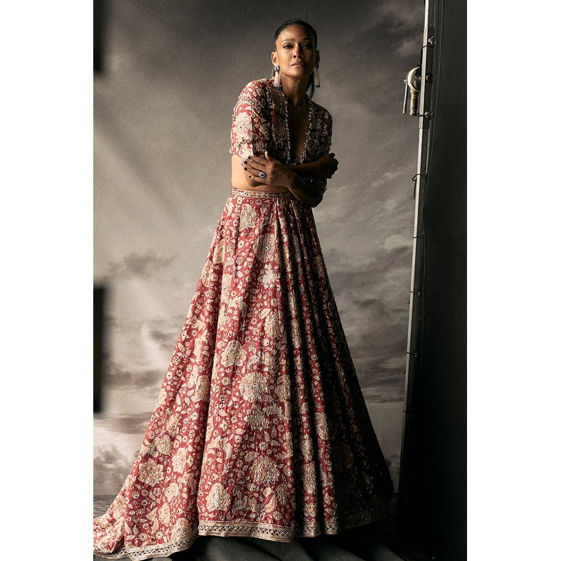 STARLET LEHENGA SET Black printed