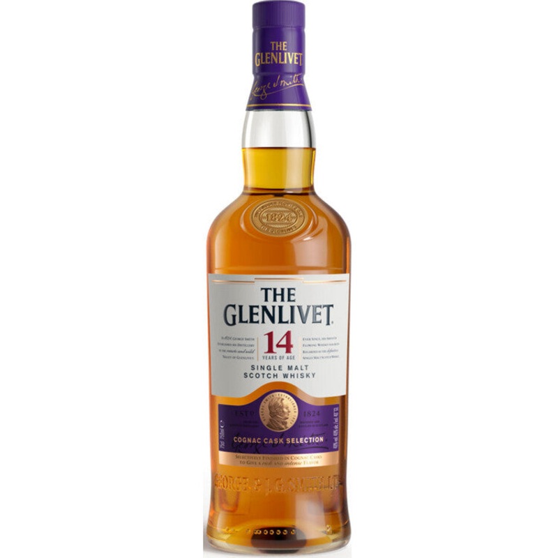 The Glenlivet Single Malt Scotch Cognac Cask Selection 14 Yr 80 375Ml
