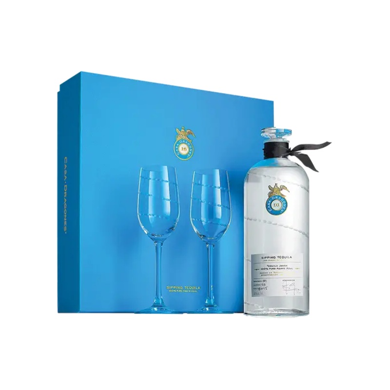 Casa Dragones Tequila Joven 80 W 2 Glasses 750Ml