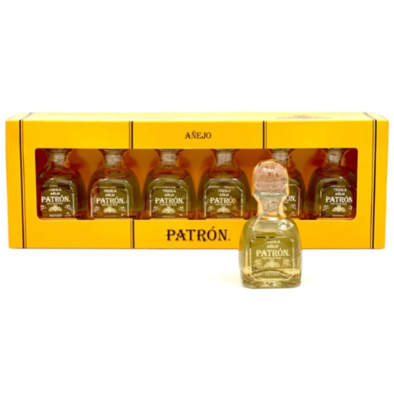 Patron Aejo Tequila 6 Pack 50mL Shots