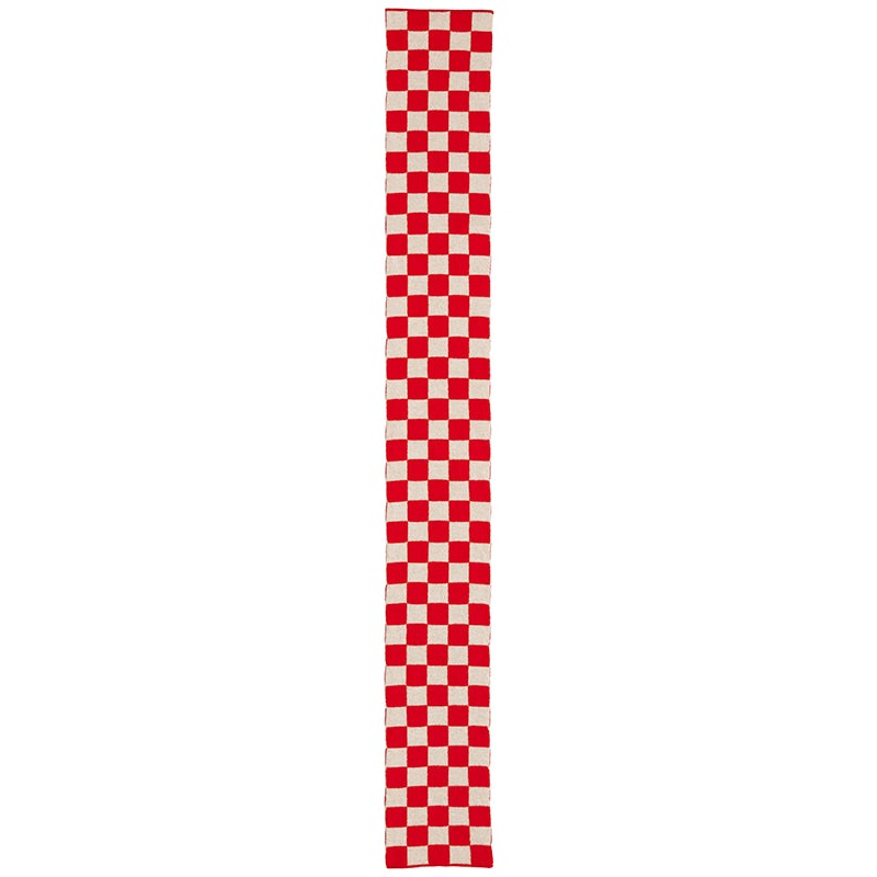 Small Check Scarf Poppy & Oatmeal Small Check Scarf Poppy & Oatmeal
